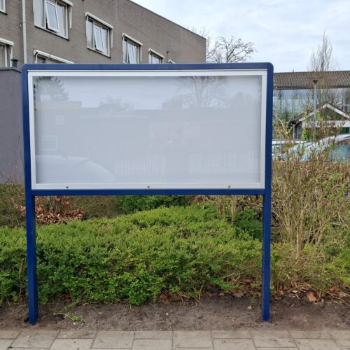 Vrijstaande informatieborden 55 Informatiebord met posters saffierblauw 200x106 cm Stadskanaal parkbestuur